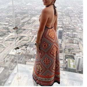 Open back maxi dress